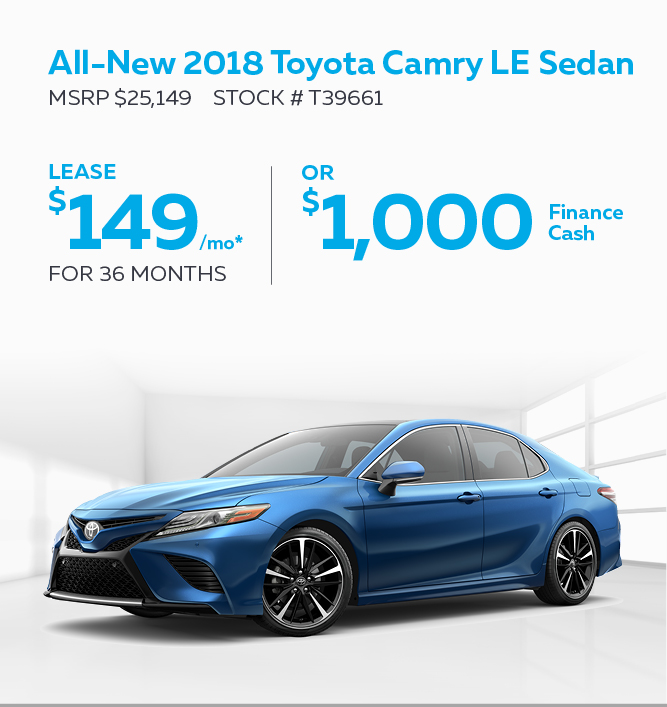 All-New 2018 Toyota Camry LE Sedan