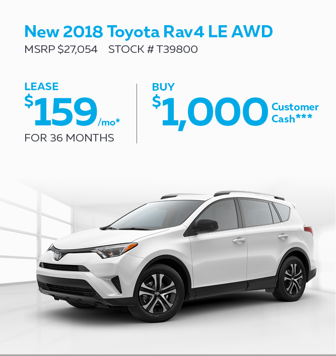 New 2018 Toyota Rav4 LE AWD