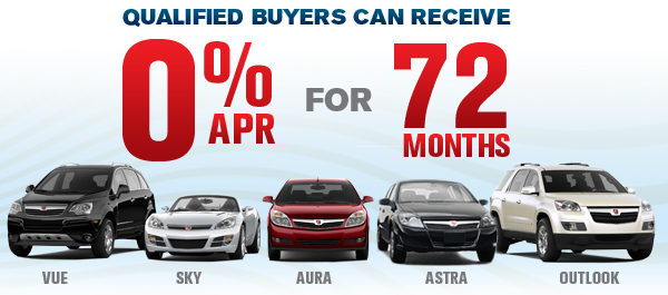 Qualified buyers can receive  0% APR financing for up to 72 months on select models.