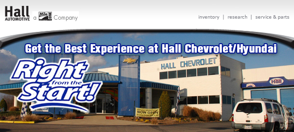 Get the Best Experience at Hall Chevrolet/Hyundai “Right from the Start!”