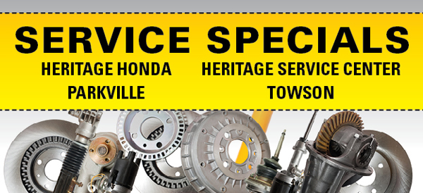 Service Specials at Heritage Honda Parkville and Towson