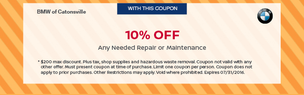 Any Needed Repair or Maintenance 10% Off
