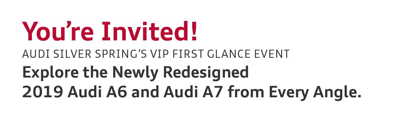 You're Invited! Explore the Newly Redesigned 2019 Audi A6 and Audi A7
