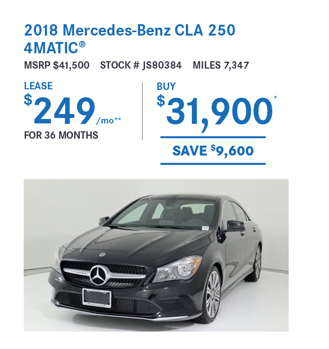 2018 Mercedes-Benz CLA 250 4MATIC® 