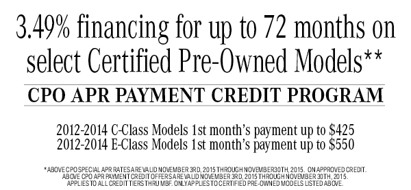 2.99% financing for up to 72 months on select Certified Pre-Owned Models**