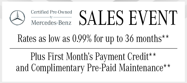 Mercedes-Benz Certified Pre-Owned Sales Event