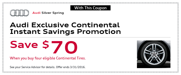 Audi Exclusive Continental Instant Savings Promotion