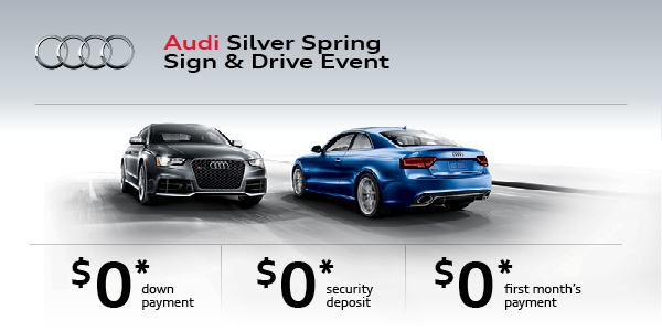 Audi Silver Spring Spring Sign and Drive Sales Event