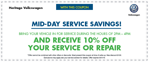 Mid-Day Service Savings!