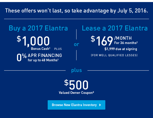 These offers won't last, so take advantage by July 5, 2016