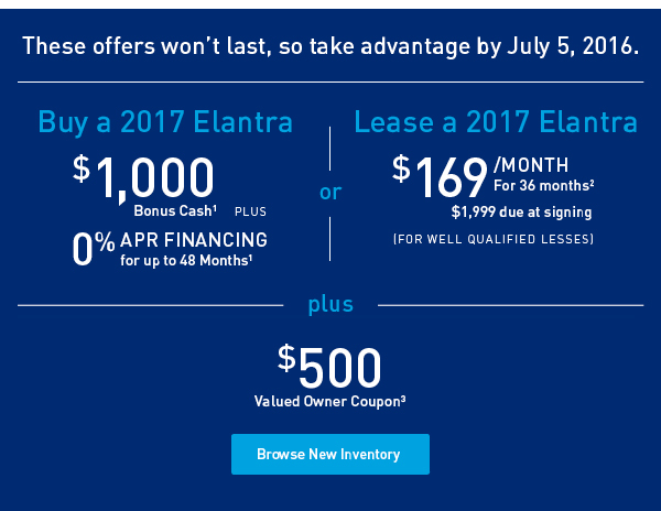 Browse New 2017 Elantra Inventory
