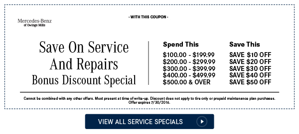 Save on Service & Repairs