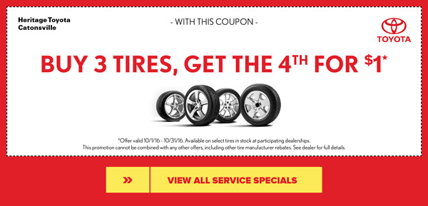 Get the 4th tire for $1