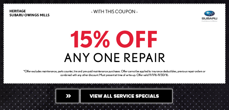 15% Off Any One Repair
