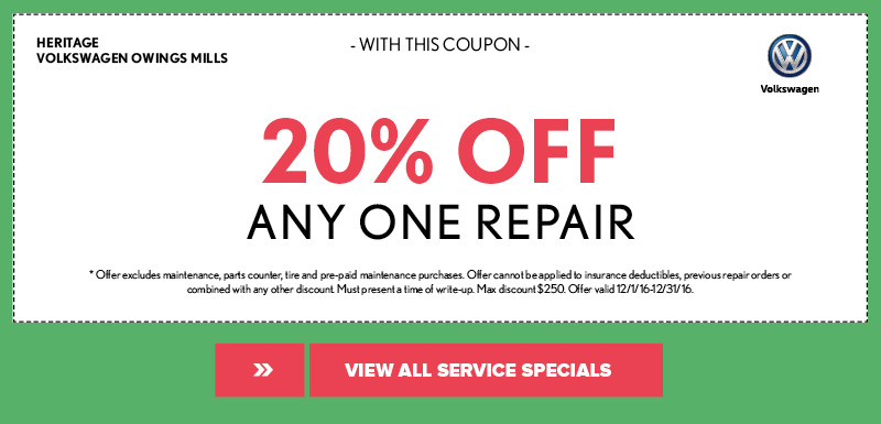 20% Off Any One Repair