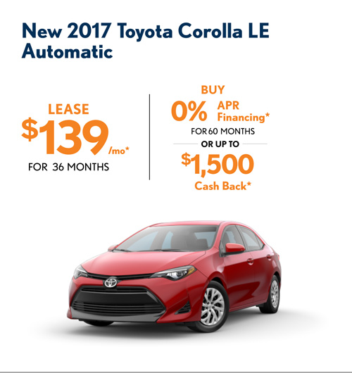 New 2017 Toyota Corolla LE Automatic