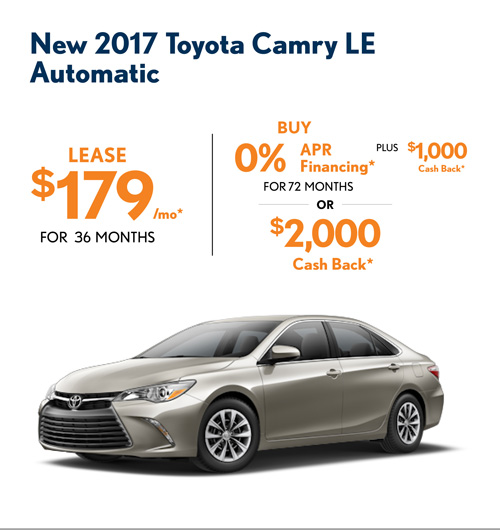 New 2017 Toyota Camry LE Automatic
