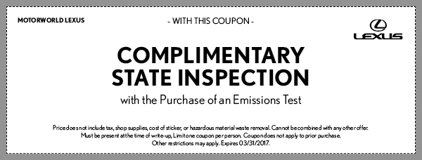 Complimentary State Inspection