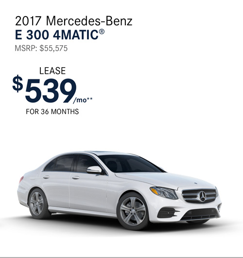 2017 Mercedes-Benz E 300 4MATIC®