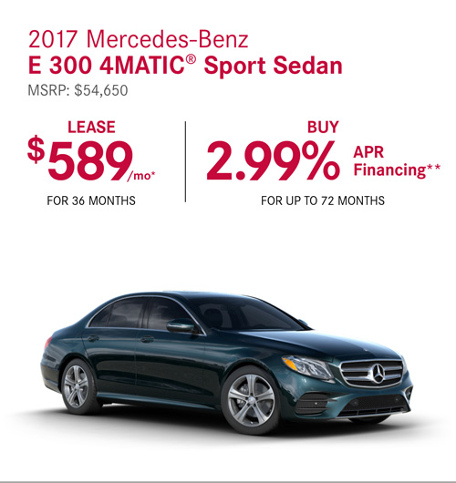 2017 2017 Mercedes-Benz E 300 4MATIC® Sport Sedan