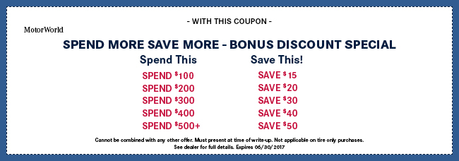 Bonus Discount Special