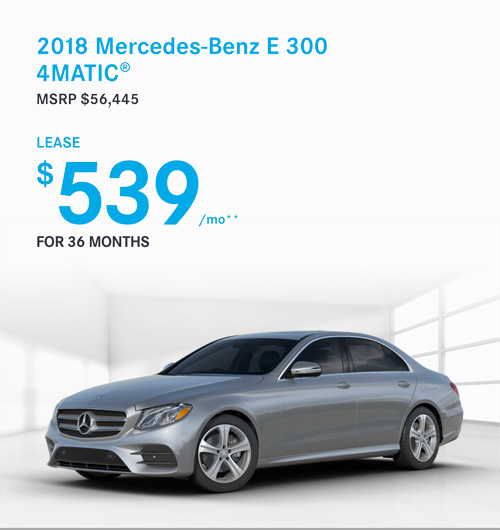 2018 Mercedes-Benz E 300 4MATIC®