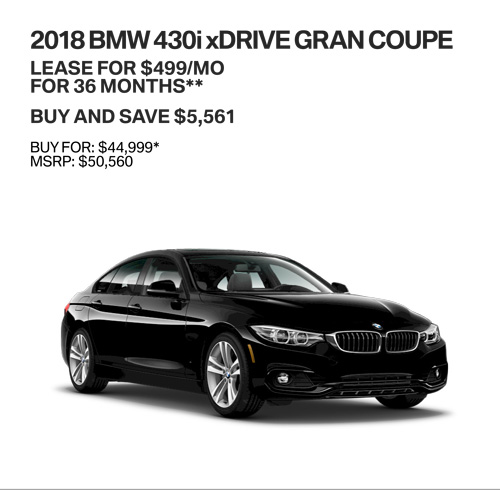 2018 BMW 430i xDRIVE GRAN COUPE