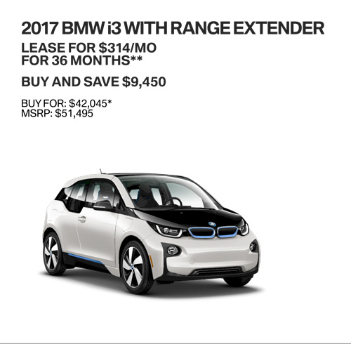 2017 BMW i3 WITH RANGE EXTENDER