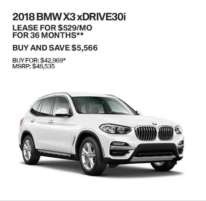 2018 BMW X3 xDRIVE30i