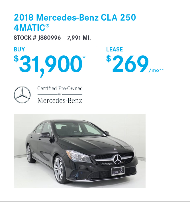 2018 Mercedes-Benz CLA 250 4MATIC® Coupe