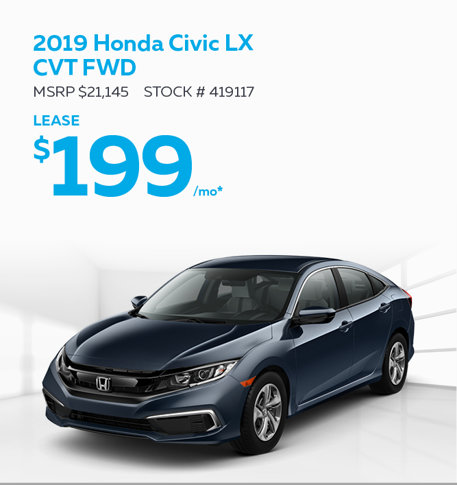 2019 Honda Civic LX
CVT FWD
