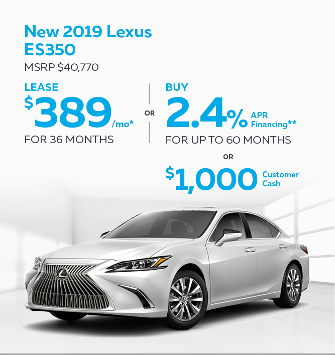 New 2019 Lexus ES350 