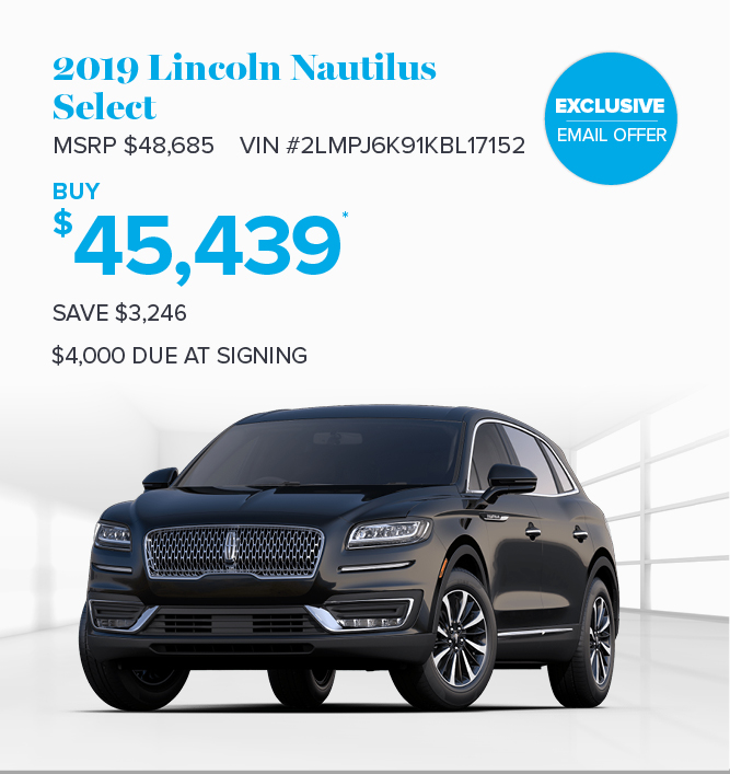 2019 Lincoln Nautilus Select 