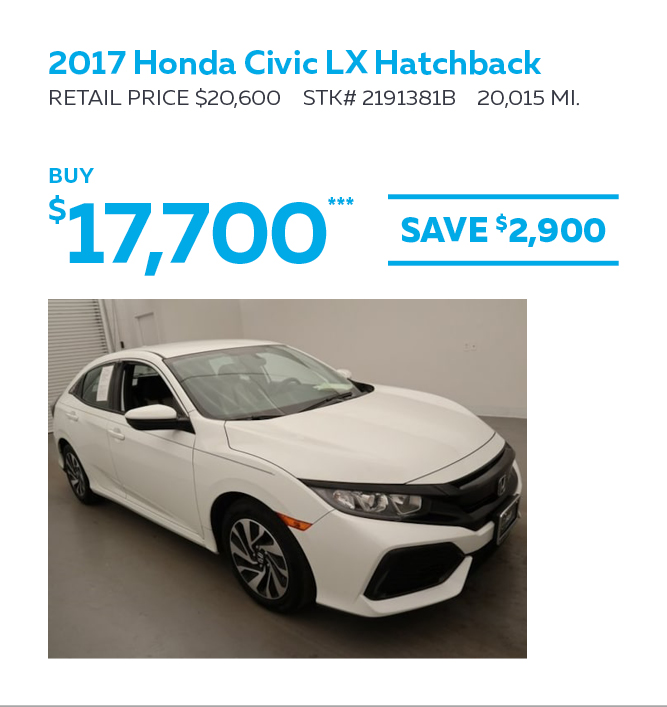 2017 Honda Civic LX Hatchback