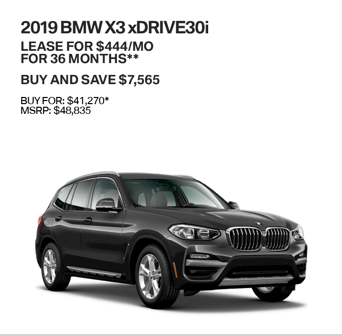 2019 BMW X3 xDRIVE30i
