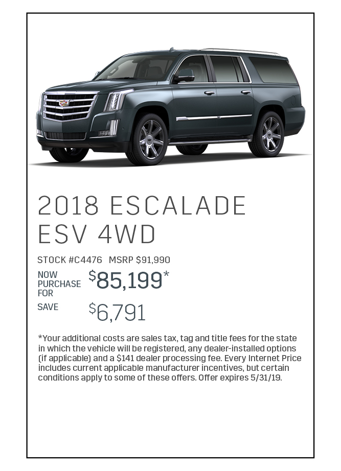 2018 ESCALADE ESV 4WD 
