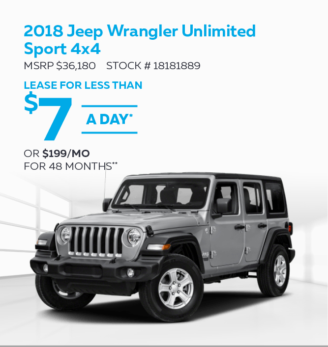 2018 Jeep Wrangler Unlimited Sport 4x4
