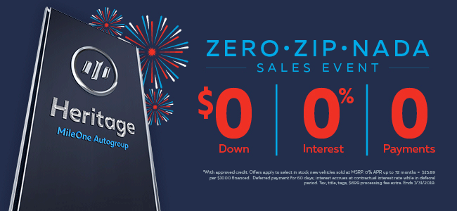 Zero, Zip, Nada Sales Event