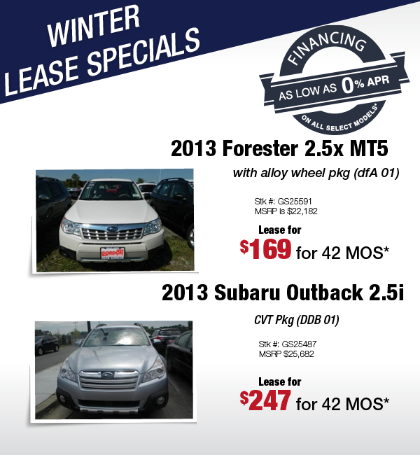 Check out these great deals going on at Herb Gordon Subaru