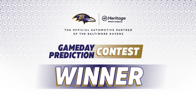 You're the Gameday Prediction Contest WINNER!